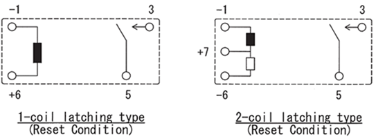 Schematic - Panasonic Industry DW-YL Polarized Power Relays